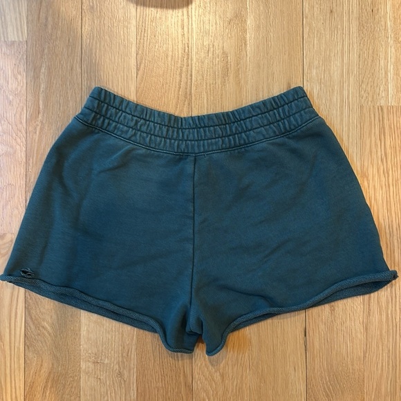 Aerie Shorts Terry Green Lounge Green Distressed Size Small - Picture 3 of 5